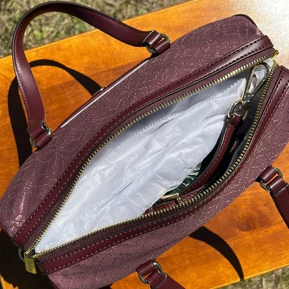 Michael Kors Burgundy Satchel - Picture 5 of 16